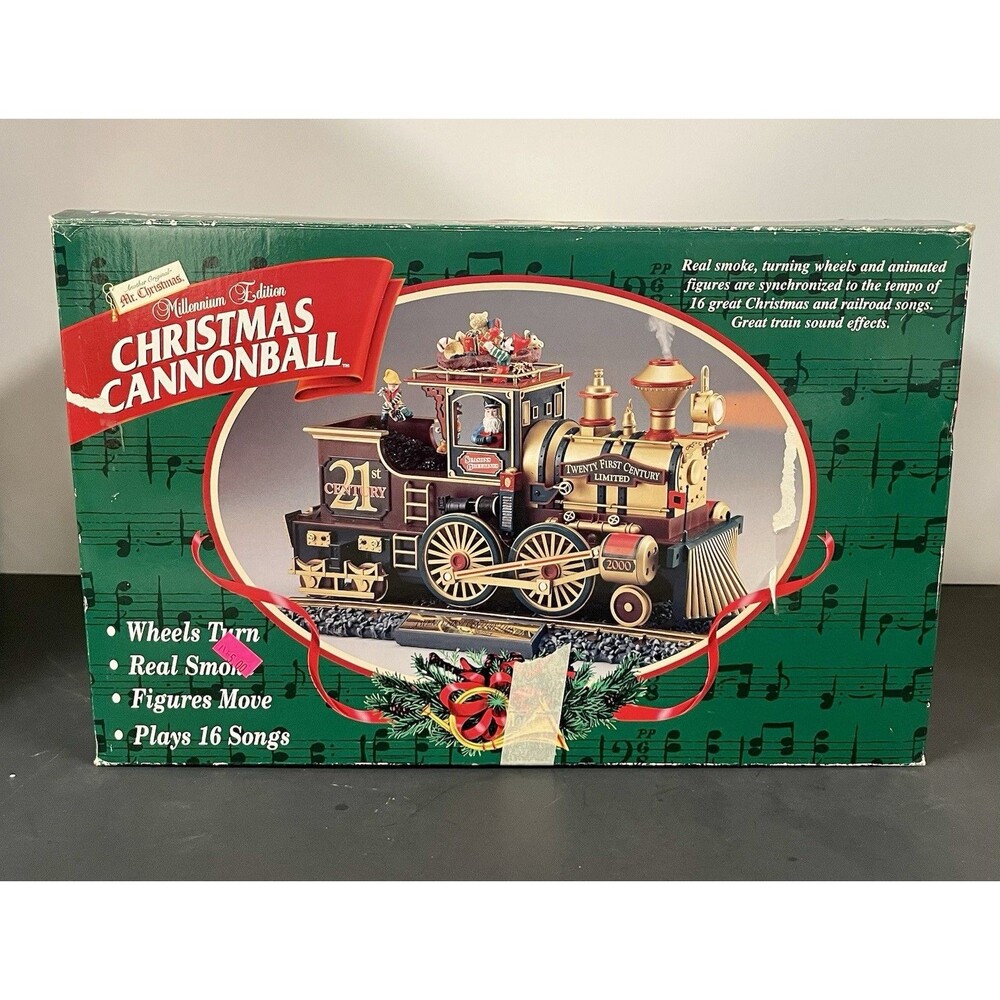 Mr. Christmas Cannonball Millennium Edition Train, Tested Working, Smoke Music